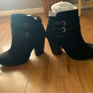 Torrid Black Buckle Heel Bootie